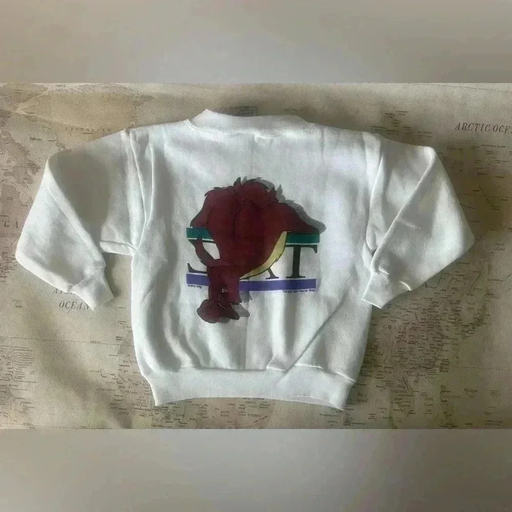 🆕Vintage Taz Looney Tunes Fleece Sweatshirt - Picture 2 of 12